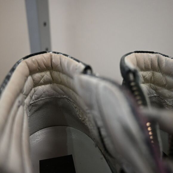 GOLDEN GOOSE Slide Purple Suede Metallic High-Top Sneakers Size 39 - Picture 9 of 12